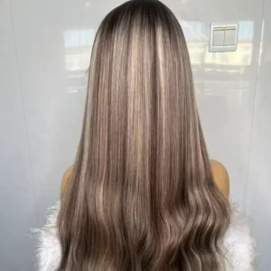 Balayage Highlight Blonde Dark Brown