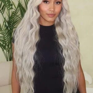 Freedom Ombre Gray Color Loose Wave Single Jewish Small Knots Virgin European Cuticle Human Hair Full Lace Stretch Cap Wigs