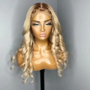 Golden Color Loose Wave with Baby Hair