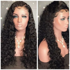 Drop Shipping HD Lace Fake Scalp Cuticle Aligned Loose Curly Brazilian Human Hair Lace Front Wigs