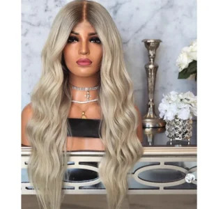 12A Grade Ombre Blonde Wave Full Virgin Brazilian Cuticle Aligned Human Hair Super Thin HD Lace Front Wigs